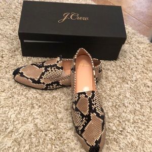 JCrew snake Embossed shoe